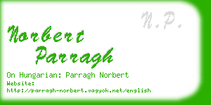 norbert parragh business card